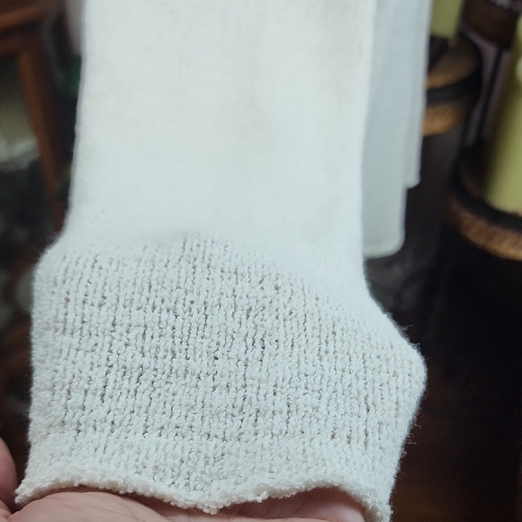 EILEEN FISHER | Plus Cozy Cream Cotton Blend Beachy Hooded Cardigan Pockets | 3X - Picture 4 of 10